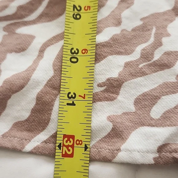 Anthropologie Amadi Zebra Stripe Safari Mini Shirt Dress Brown/White Med - Picture 16 of 16